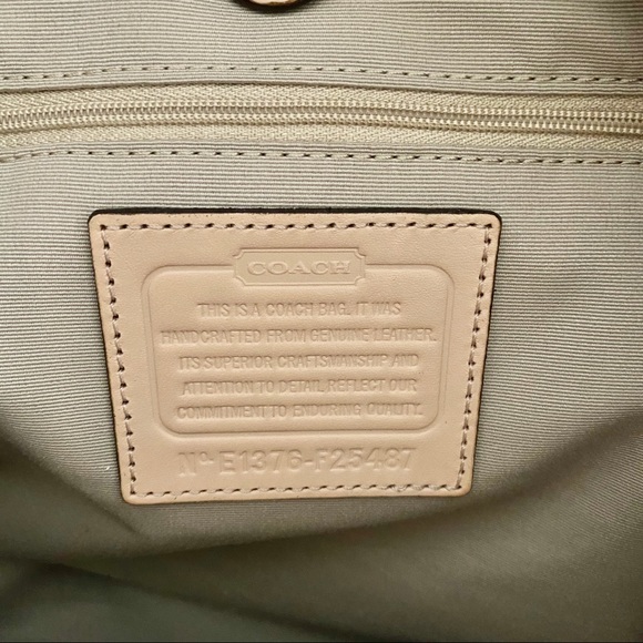 Coach Signature Embossed Patent Leather Handbag - Picture 9 of 13